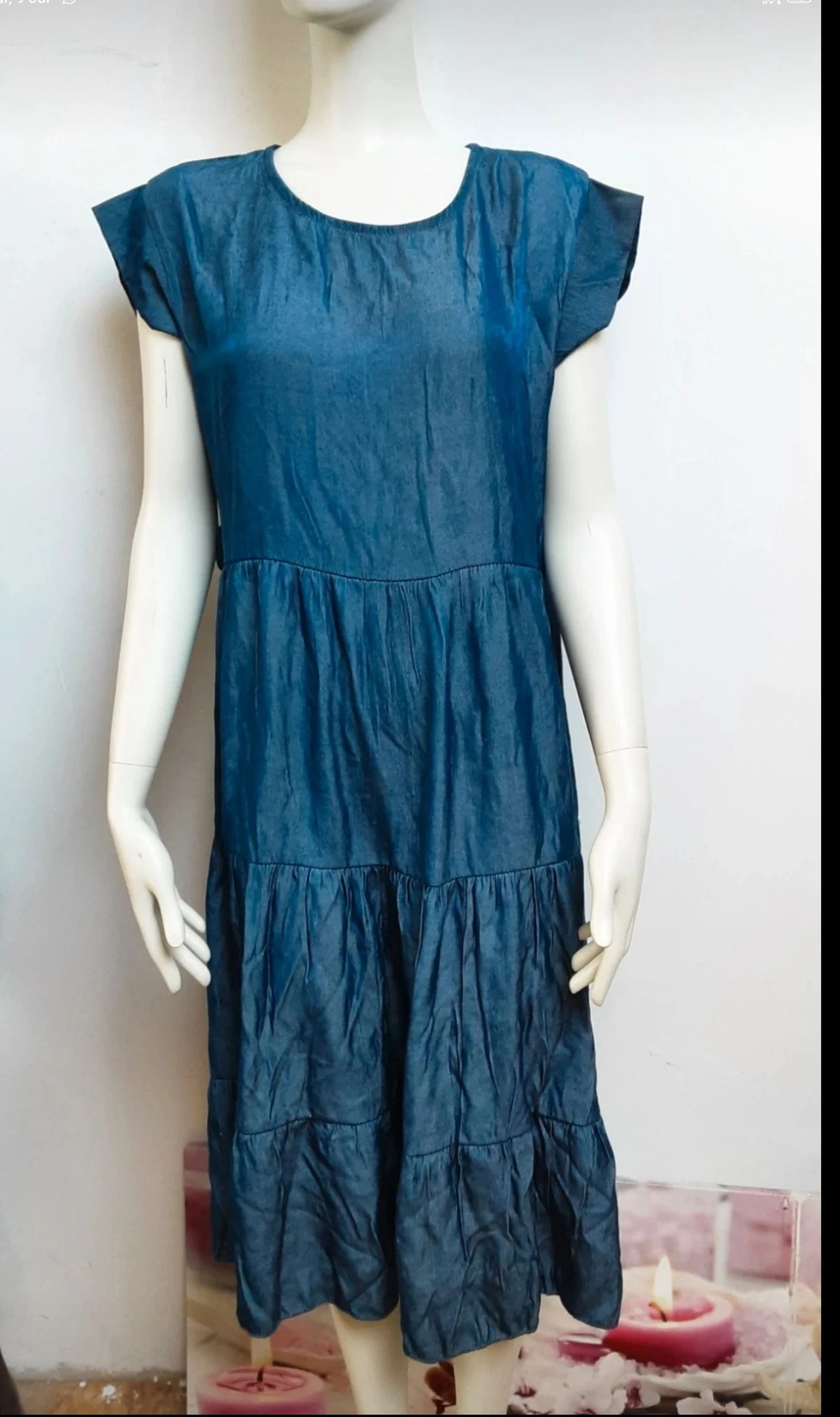 Longue robe bleu Made in Italy pour femme taille 38/ 40